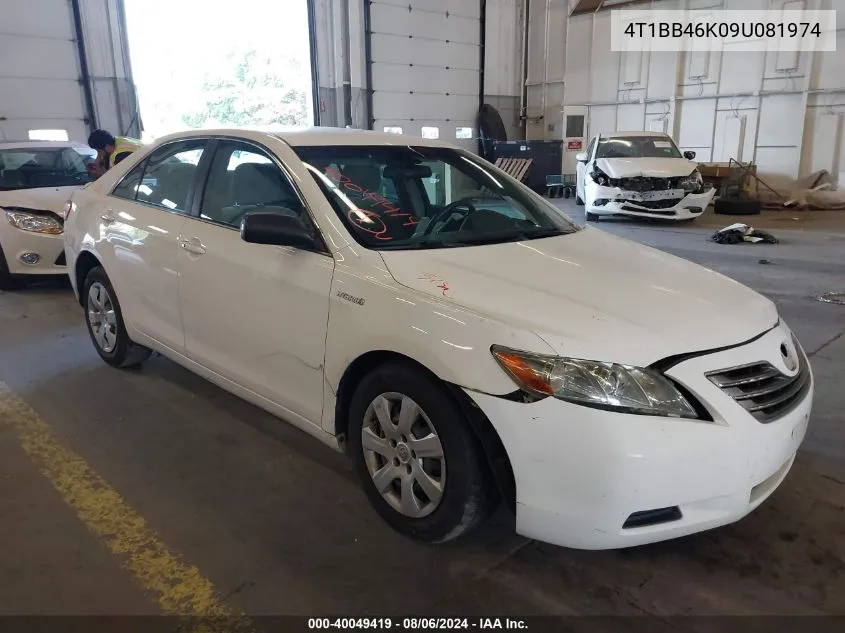 2009 Toyota Camry Hybrid VIN: 4T1BB46K09U081974 Lot: 40049419