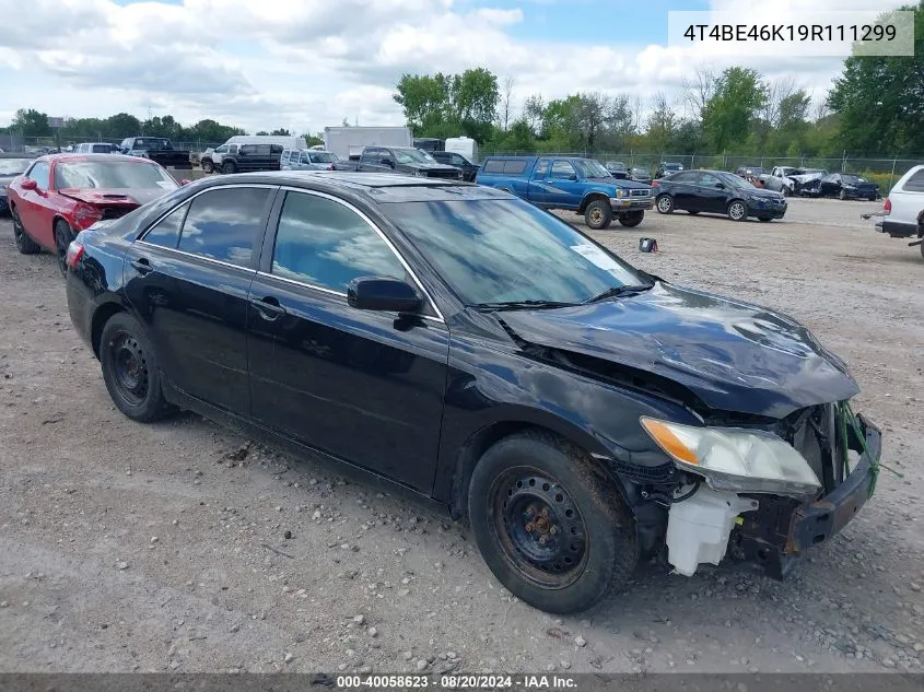 2009 Toyota Camry Le VIN: 4T4BE46K19R111299 Lot: 40058623