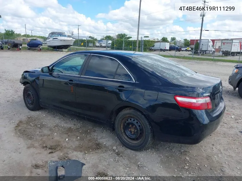 2009 Toyota Camry Le VIN: 4T4BE46K19R111299 Lot: 40058623