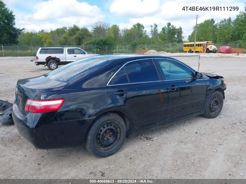 2009 Toyota Camry Le VIN: 4T4BE46K19R111299 Lot: 40058623