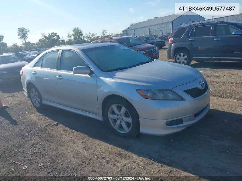 4T1BK46K49U577487 2009 Toyota Camry Se V6