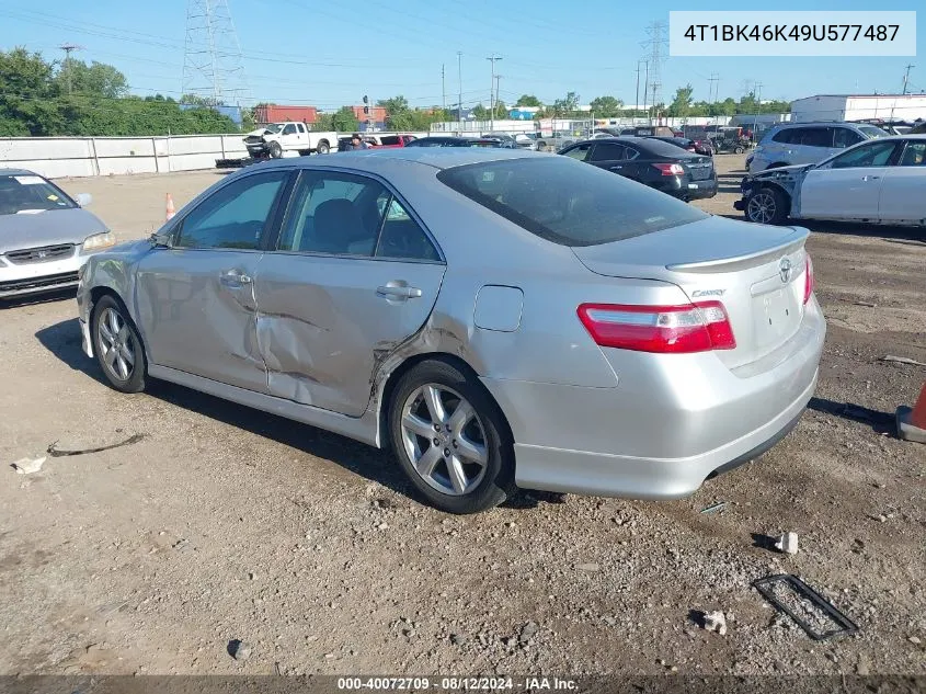 2009 Toyota Camry Se V6 VIN: 4T1BK46K49U577487 Lot: 40072709