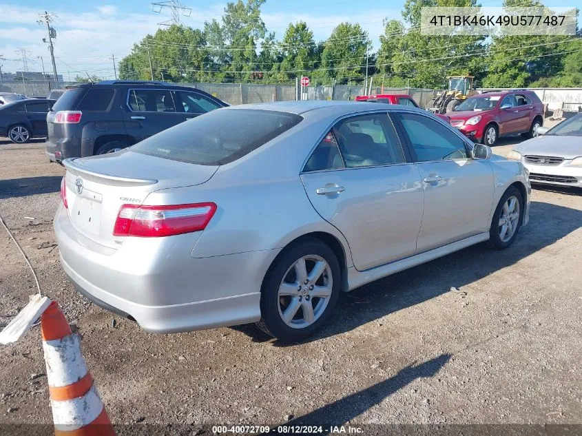 2009 Toyota Camry Se V6 VIN: 4T1BK46K49U577487 Lot: 40072709