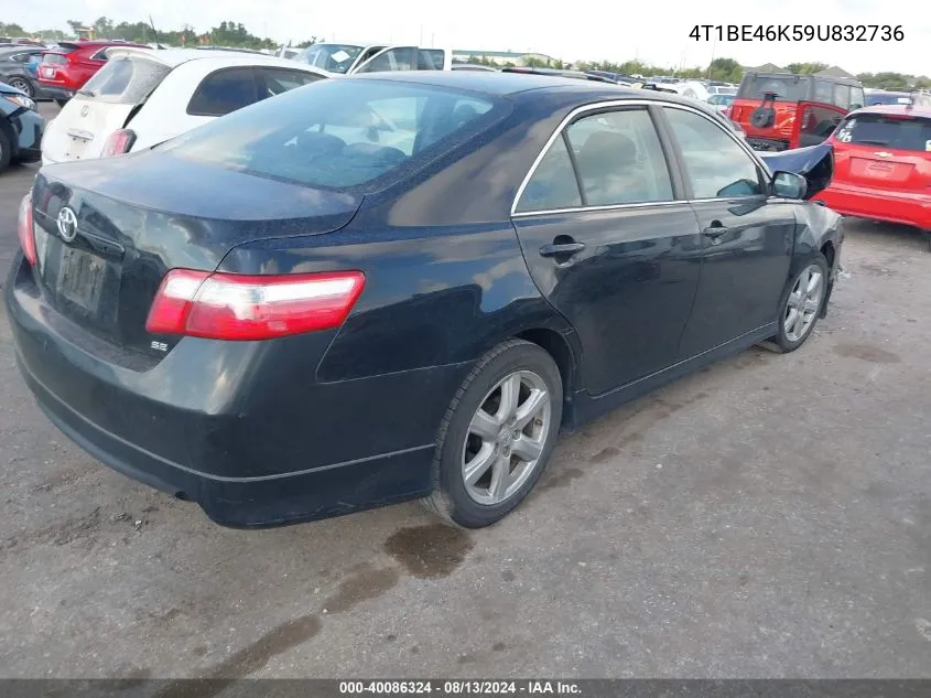 2009 Toyota Camry Se VIN: 4T1BE46K59U832736 Lot: 40086324