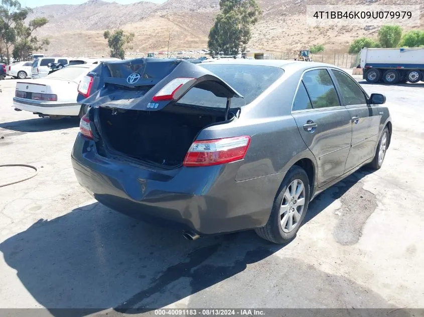 2009 Toyota Camry Hybrid VIN: 4T1BB46K09U079979 Lot: 40091183