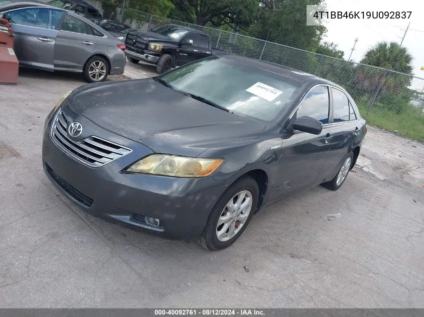 4T1BB46K19U092837 2009 Toyota Camry Hybrid