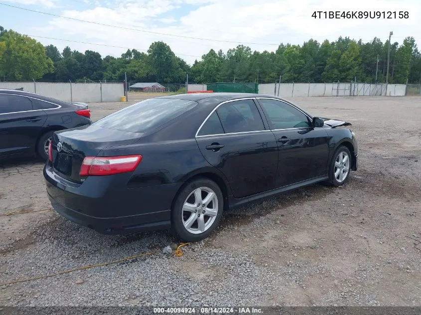 4T1BE46K89U912158 2009 Toyota Camry Se