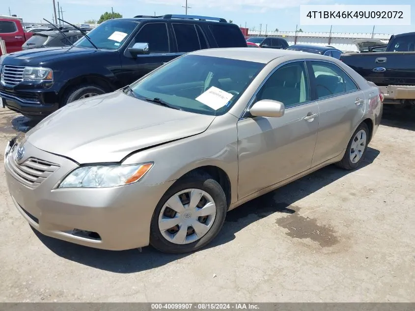 4T1BK46K49U092072 2009 Toyota Camry Le V6