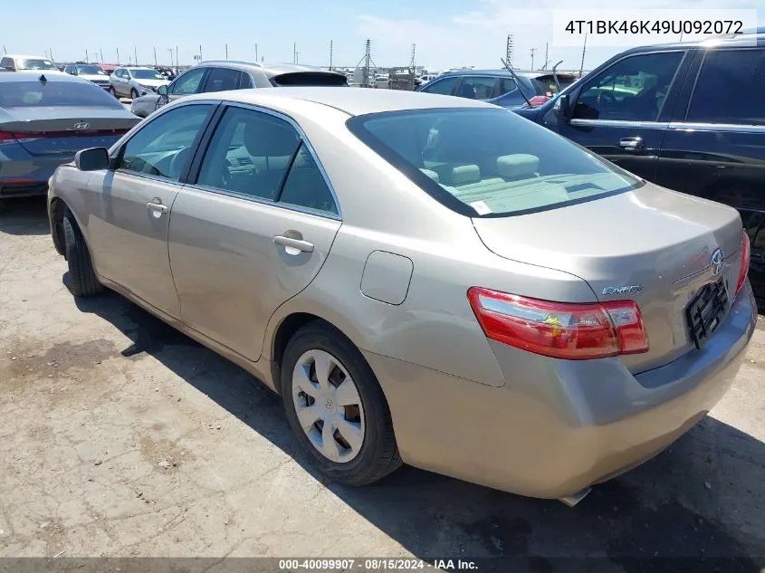 4T1BK46K49U092072 2009 Toyota Camry Le V6