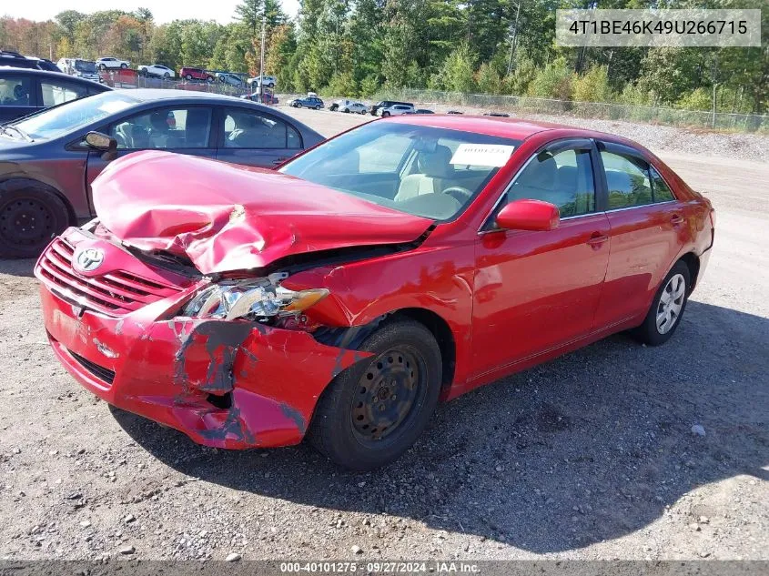 2009 Toyota Camry Le VIN: 4T1BE46K49U266715 Lot: 40101275