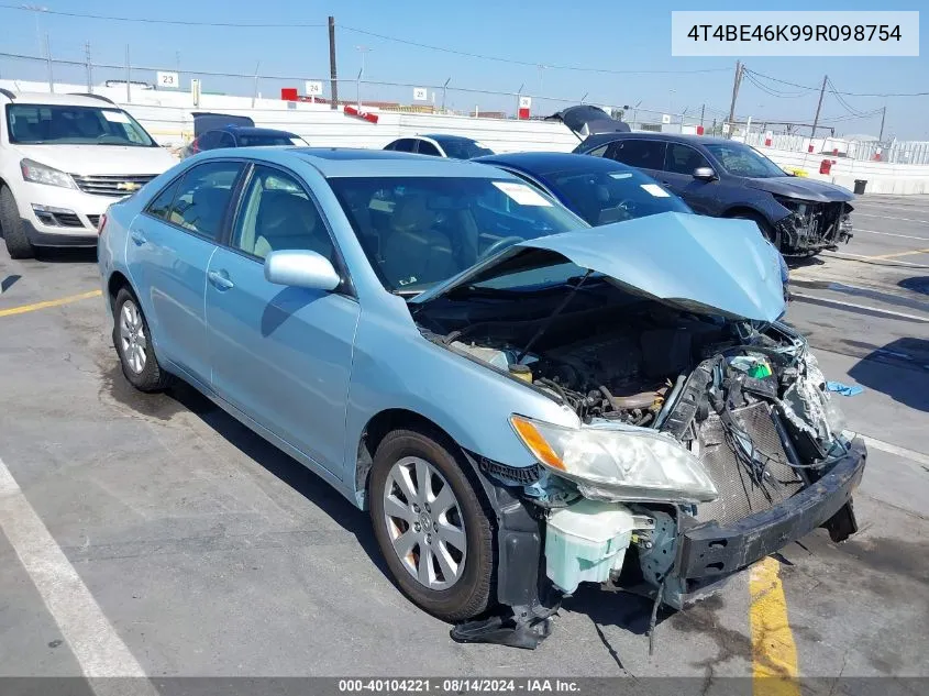 2009 Toyota Camry Xle VIN: 4T4BE46K99R098754 Lot: 40104221