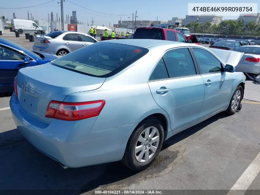 2009 Toyota Camry Xle VIN: 4T4BE46K99R098754 Lot: 40104221