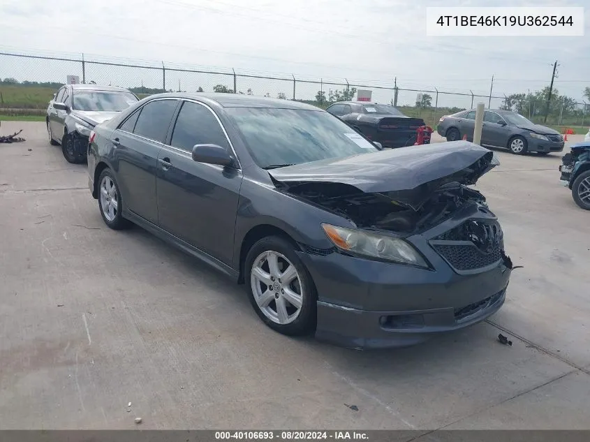 2009 Toyota Camry Se VIN: 4T1BE46K19U362544 Lot: 40106693