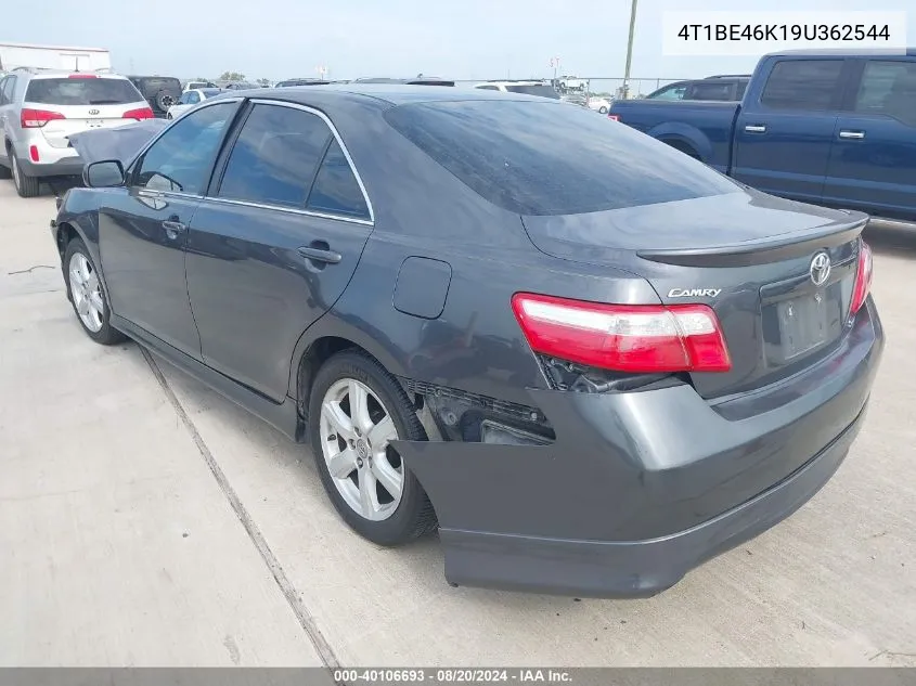 2009 Toyota Camry Se VIN: 4T1BE46K19U362544 Lot: 40106693