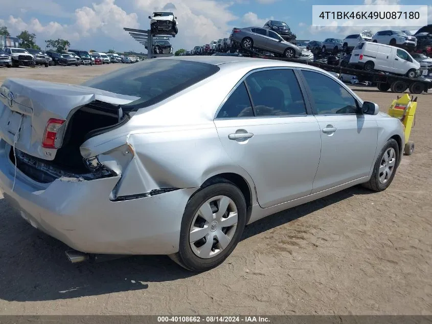 4T1BK46K49U087180 2009 Toyota Camry Le V6