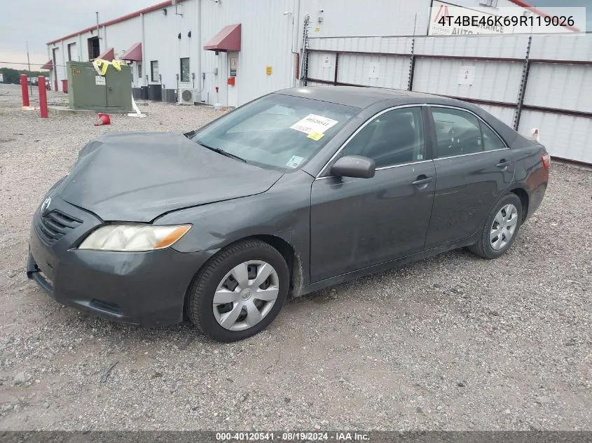 2009 Toyota Camry Le VIN: 4T4BE46K69R119026 Lot: 40120541