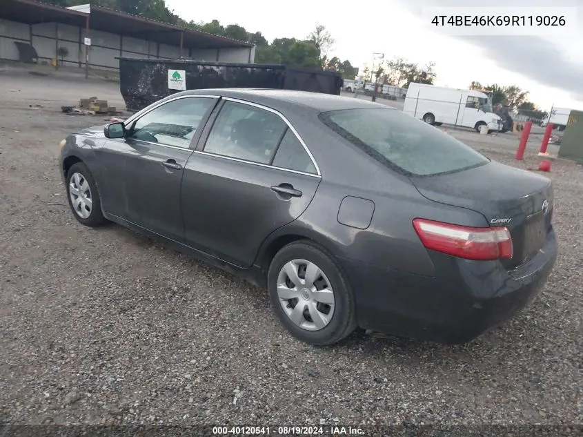 2009 Toyota Camry Le VIN: 4T4BE46K69R119026 Lot: 40120541