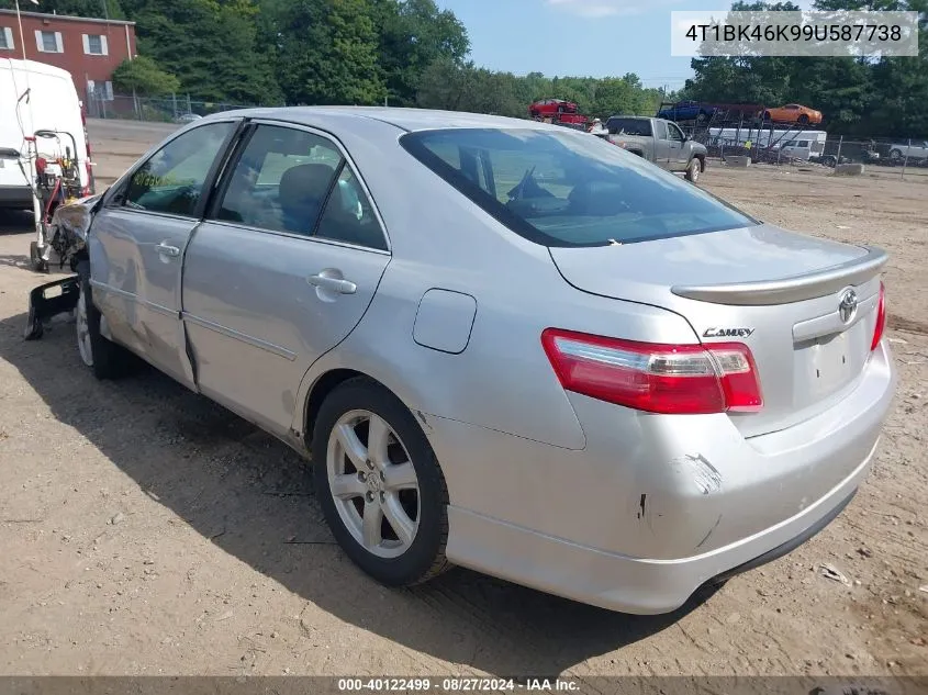 2009 Toyota Camry Se V6 VIN: 4T1BK46K99U587738 Lot: 40122499