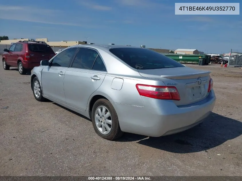 2009 Toyota Camry Le VIN: 4T1BE46K49U352770 Lot: 40124388