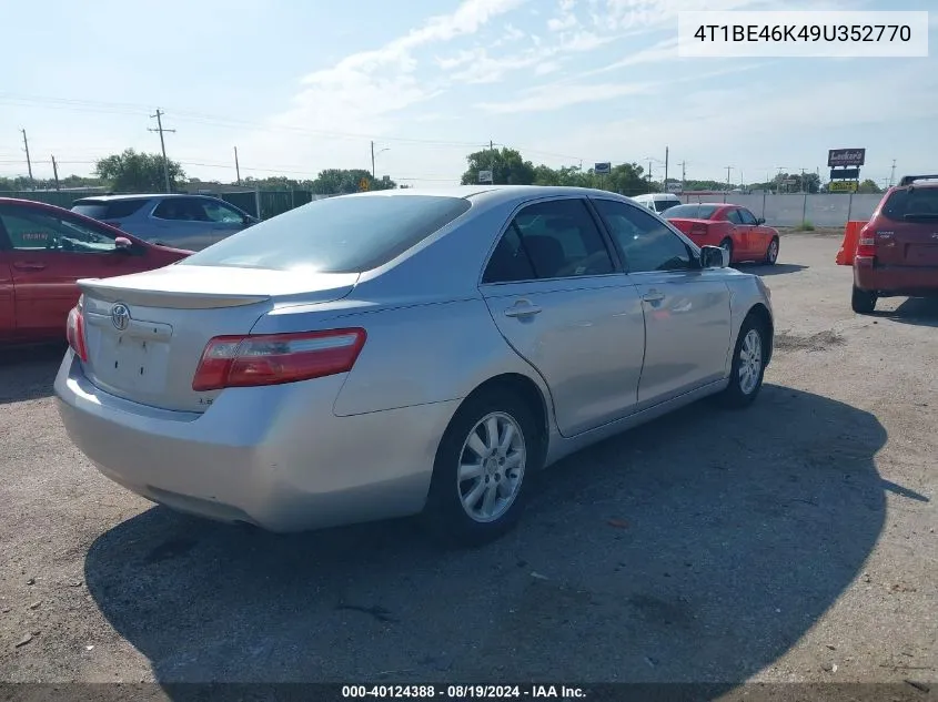 2009 Toyota Camry Le VIN: 4T1BE46K49U352770 Lot: 40124388