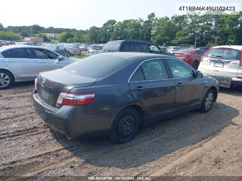 2009 Toyota Camry Hybrid VIN: 4T1BB46K49U102423 Lot: 40128798