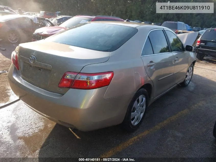 2009 Toyota Camry Le VIN: 4T1BE46K09U811910 Lot: 40140181