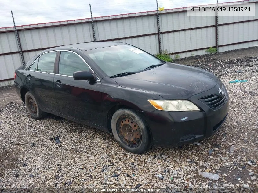 2009 Toyota Camry Le VIN: 4T1BE46K49U858924 Lot: 40140913