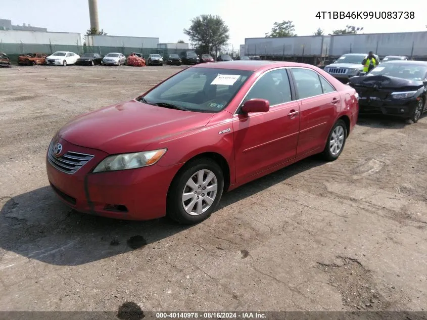 2009 Toyota Camry Hybrid VIN: 4T1BB46K99U083738 Lot: 40140978