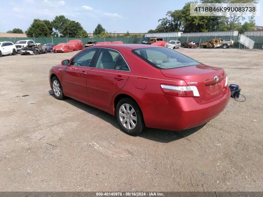 2009 Toyota Camry Hybrid VIN: 4T1BB46K99U083738 Lot: 40140978