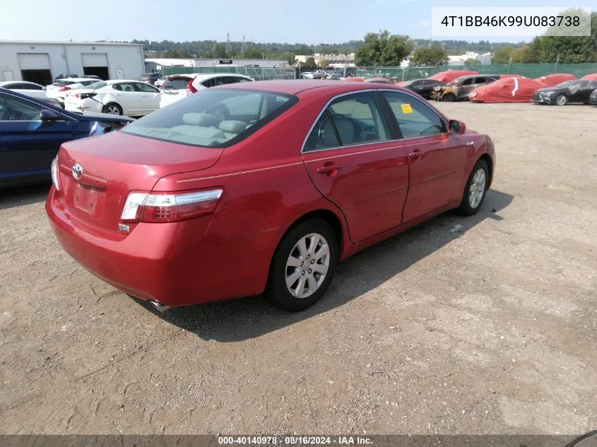 2009 Toyota Camry Hybrid VIN: 4T1BB46K99U083738 Lot: 40140978