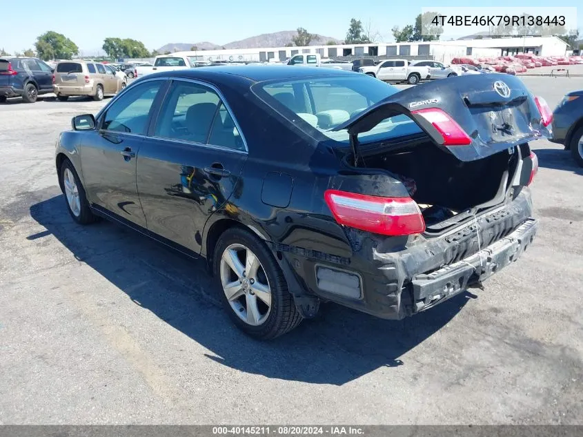 2009 Toyota Camry Le VIN: 4T4BE46K79R138443 Lot: 40145211