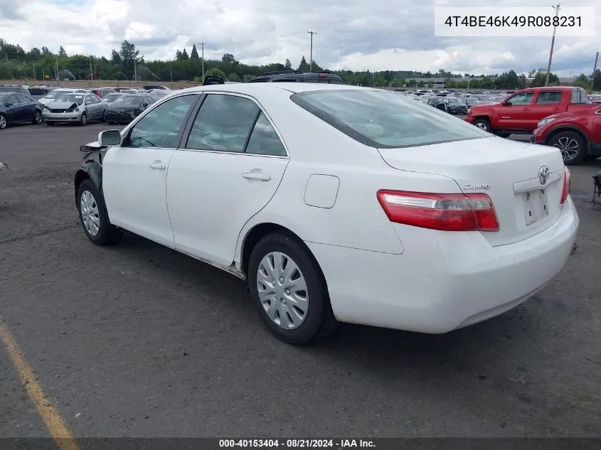 2009 Toyota Camry Le VIN: 4T4BE46K49R088231 Lot: 40153404