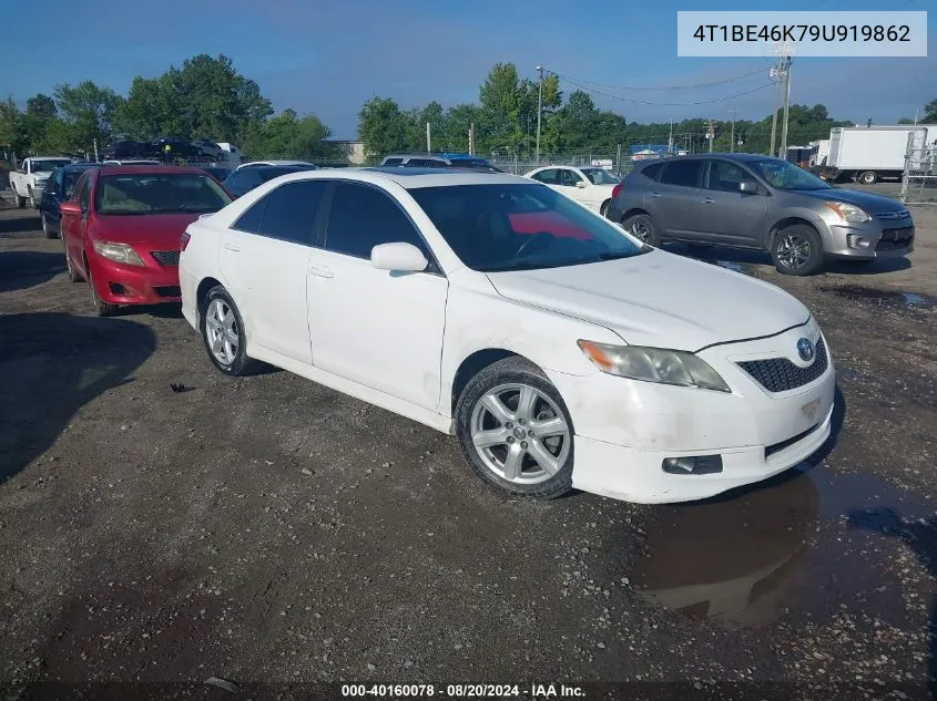 2009 Toyota Camry Se VIN: 4T1BE46K79U919862 Lot: 40160078