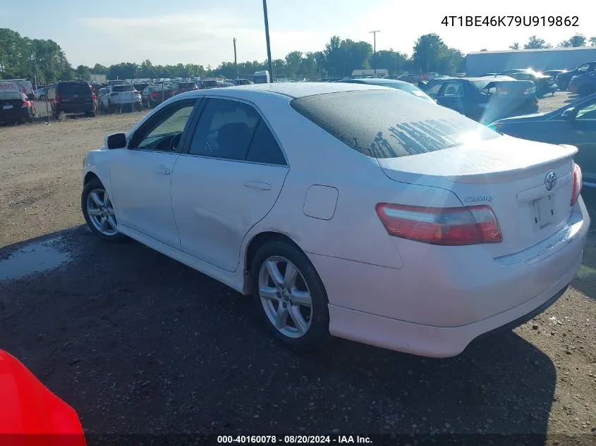 2009 Toyota Camry Se VIN: 4T1BE46K79U919862 Lot: 40160078