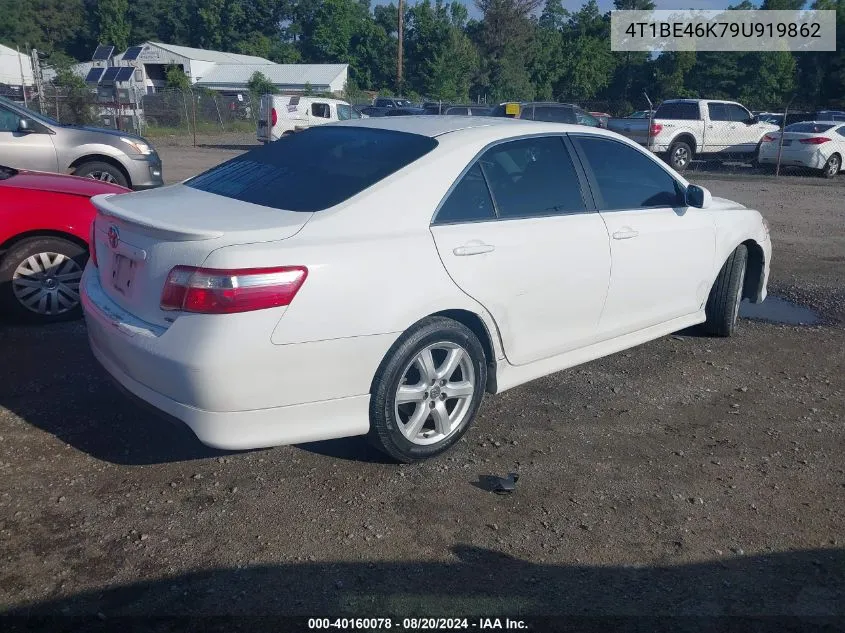 2009 Toyota Camry Se VIN: 4T1BE46K79U919862 Lot: 40160078