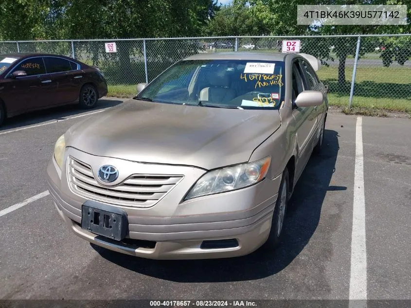 2009 Toyota Camry Le V6 VIN: 4T1BK46K39U577142 Lot: 40178657