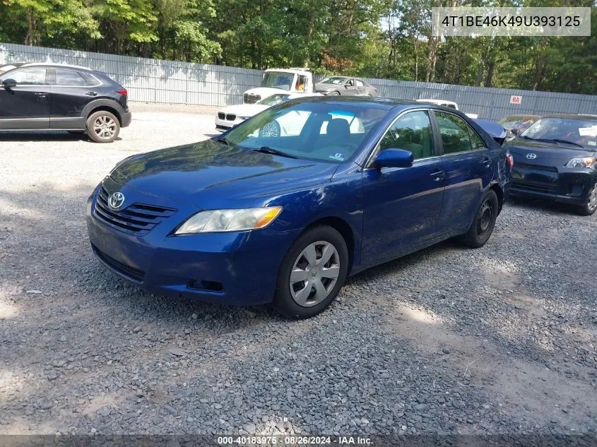 2009 Toyota Camry Le VIN: 4T1BE46K49U393125 Lot: 40183975