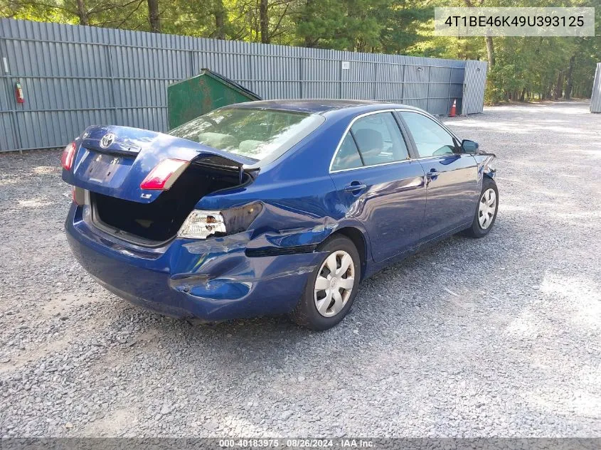 2009 Toyota Camry Le VIN: 4T1BE46K49U393125 Lot: 40183975