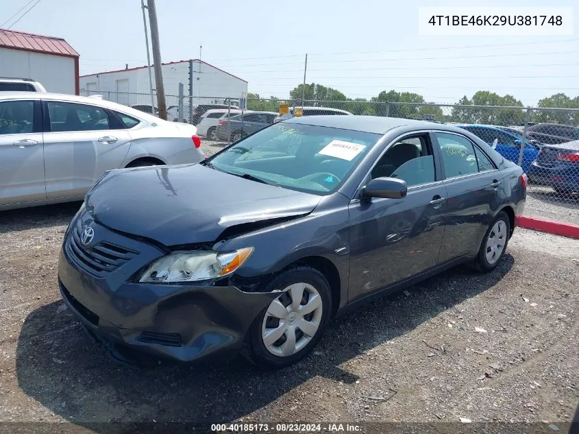 4T1BE46K29U381748 2009 Toyota Camry Le