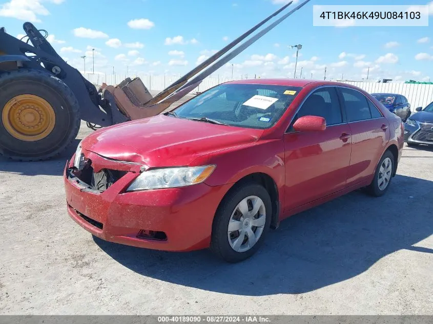 2009 Toyota Camry Le V6 VIN: 4T1BK46K49U084103 Lot: 40189090