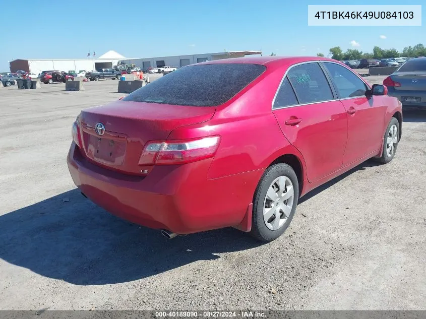 2009 Toyota Camry Le V6 VIN: 4T1BK46K49U084103 Lot: 40189090