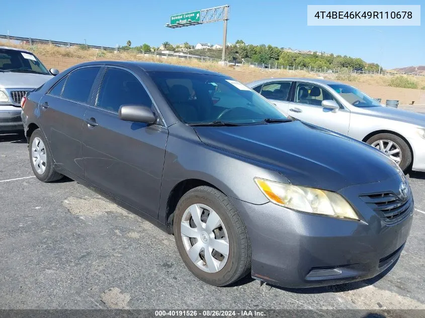 2009 Toyota Camry Le VIN: 4T4BE46K49R110678 Lot: 40191526