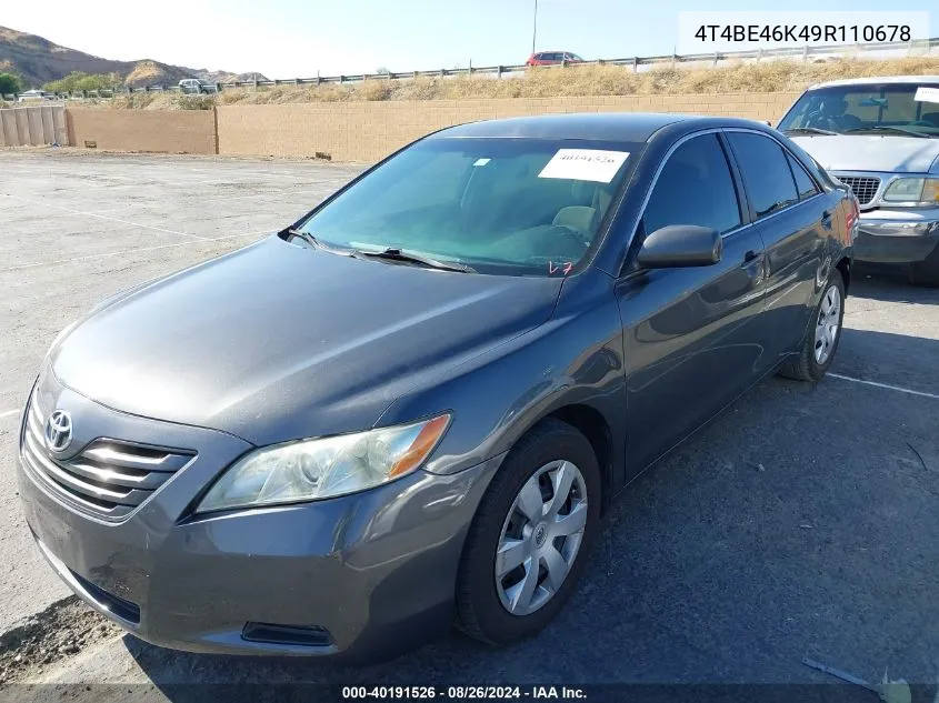 2009 Toyota Camry Le VIN: 4T4BE46K49R110678 Lot: 40191526