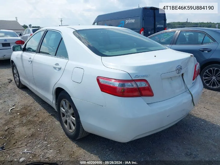 2009 Toyota Camry Xle VIN: 4T1BE46K59U884190 Lot: 40200500