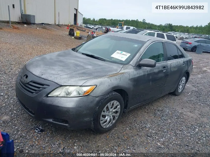 2009 Toyota Camry Le VIN: 4T1BE46K99U843982 Lot: 40204801