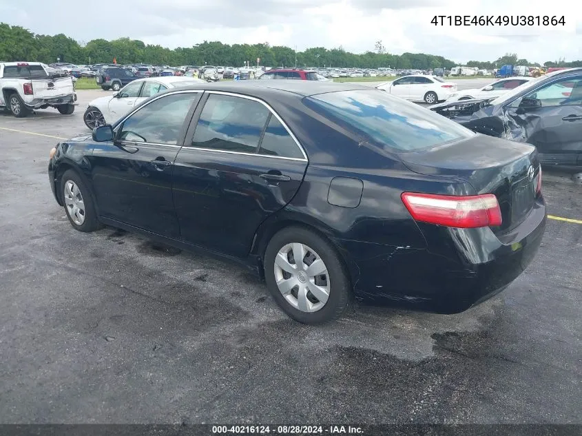 2009 Toyota Camry VIN: 4T1BE46K49U381864 Lot: 40216124