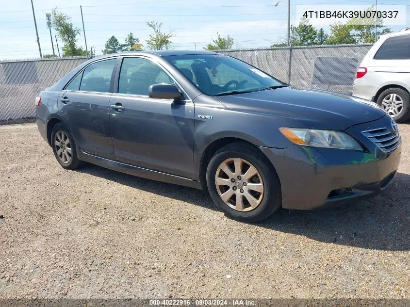 4T1BB46K39U070337 2009 Toyota Camry Hybrid