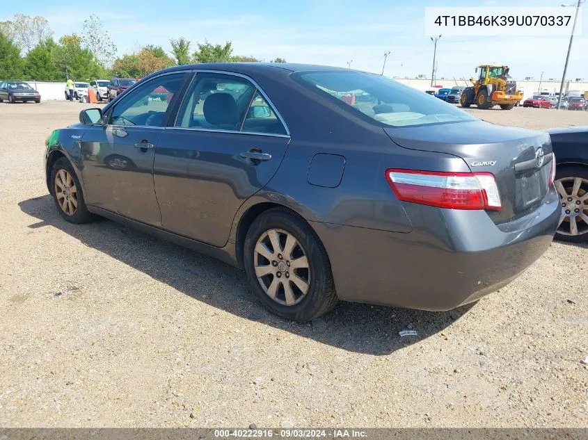 4T1BB46K39U070337 2009 Toyota Camry Hybrid