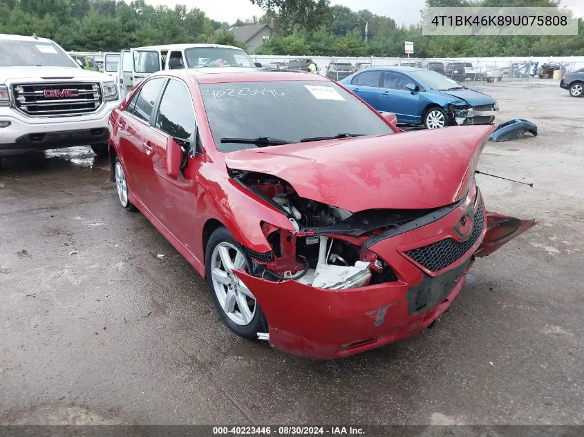 4T1BK46K89U075808 2009 Toyota Camry Se V6