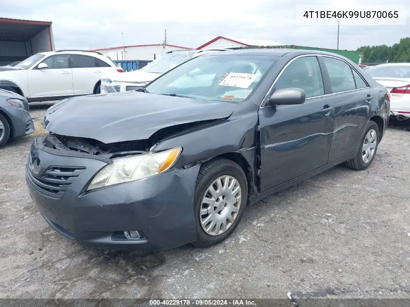 2009 Toyota Camry VIN: 4T1BE46K99U870065 Lot: 40229178